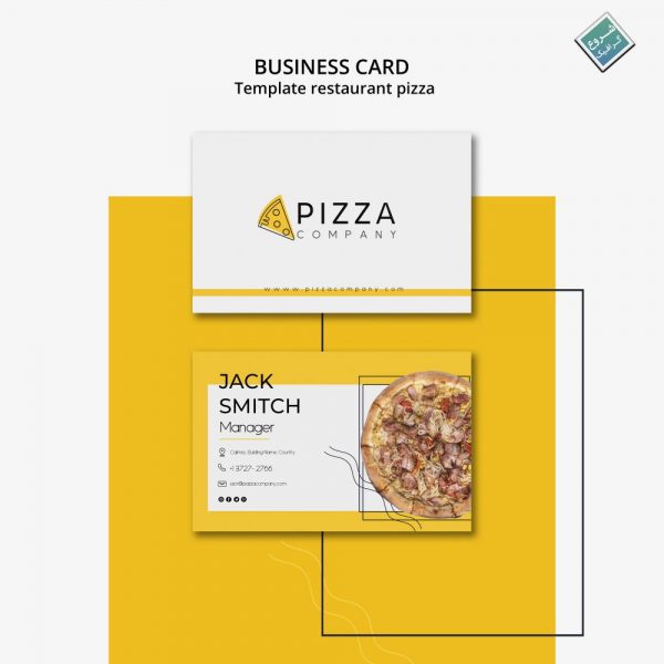 دانلود کارت ویزیت برای رستوران پیتزا رایگان Psd