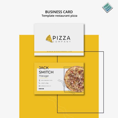 دانلود کارت ویزیت برای رستوران پیتزا رایگان Psd
