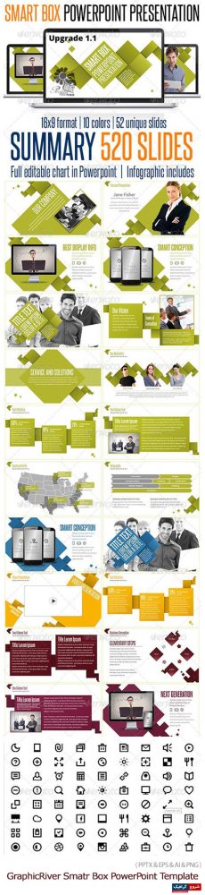 دانلود مجموعه قالب های آماده تجاری پاورپوینت از گرافیک ریور