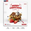Christmas Social Media Post Template For Restaurant Food Menu pancake