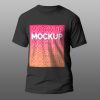 Black t-shit mockup